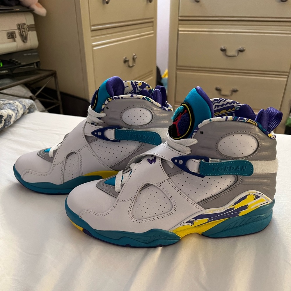 Womns Air Jordan 8 Retro ‘White Aqua Women’s (2019)